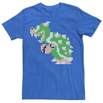 Мужская футболка Bowser Nintendo Super Mario Pixel Licensed Character