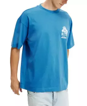 Мужская футболка Box Fit с принтом COTTON ON, синий