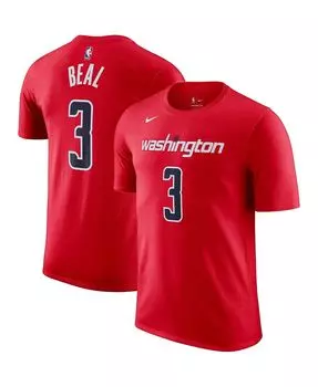 Мужская футболка bradley beal red washington wizards icon 2022/23 с именем и номером Nike, красный