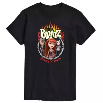 Мужская футболка Bratz с принтом «мило и панк» Licensed Character, черный
