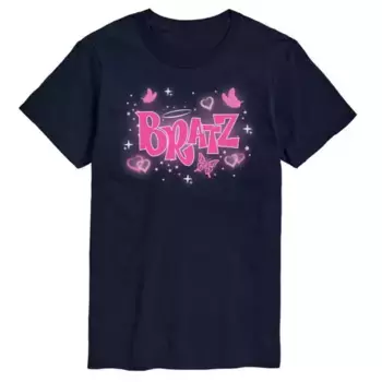 Мужская футболка Bratz Y2K с логотипом-бабочкой Licensed Character, синий