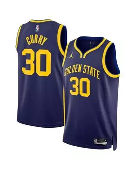 Мужская футболка бренда Stephen Curry Navy Golden State Warriors 2022/23 Statement Edition Swingman Jordan