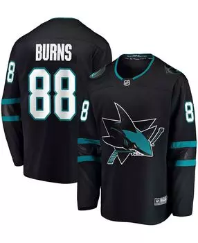 Мужская футболка brent burns black san jose sharks с альтернативным отколовшимся игроком Fanatics, черный