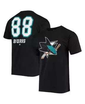 Мужская футболка brent burns black san jose sharks underdog с именем и номером Fanatics, черный
