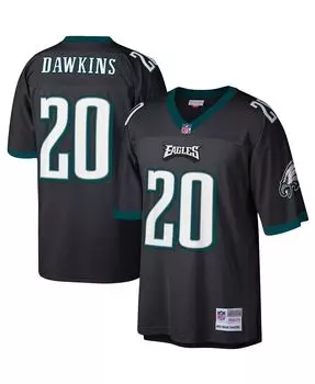 Мужская футболка brian dawkins black philadelphia eagles legacy, копия джерси Mitchell & Ness, черный