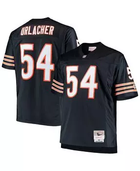 Мужская футболка brian urlacher navy chicago bears big and tall 2001 года, копия джерси для пенсионеров Mitchell & Ness, синий