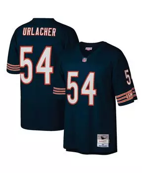 Мужская футболка brian urlacher navy chicago bears, копия джерси legacy player на пенсии Mitchell &amp; Ness, синий
