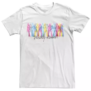 Мужская футболка Britney Spears Action Pose с яркими силуэтами Licensed Character