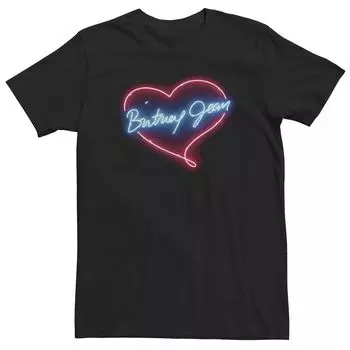 Мужская футболка Britney Spears Britney Jean Heat с неоновым логотипом Licensed Character