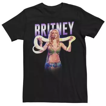 Мужская футболка Britney Spears со змеиным портретом Licensed Character