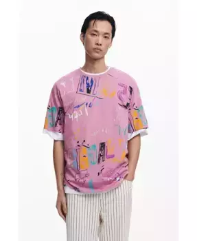 Мужская футболка Brushstroke Desigual, красный