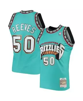 Мужская футболка bryant reeves turquoise vancouver grizzlies hardwood classics 1995-96 swingman jersey Mitchell &amp; Ness, бирюзовый