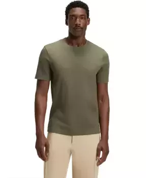 Мужская футболка Bubble-Jacquard с фактурным узором Hugo Boss, зеленый