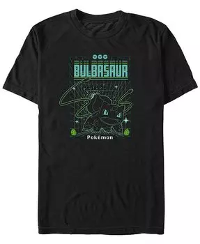 Мужская футболка Bulbasaur Grid с короткими рукавами Fifth Sun, черный