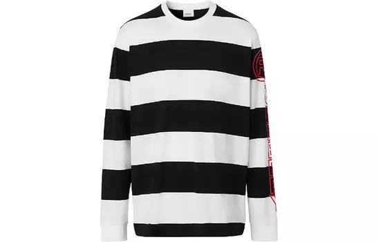 Мужская футболка Burberry, цвет Black/White