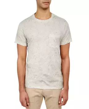 Мужская футболка Bushwick с абстрактным принтом и карманом, slim-fit Brooklyn Brigade, коричневый/бежевый