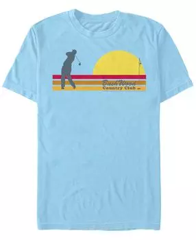 Мужская футболка caddyshack country club в полоску с коротким рукавом Fifth Sun, светло-синий