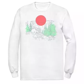 Мужская футболка Cali Bear Mountains с неоновыми деревьями Licensed Character