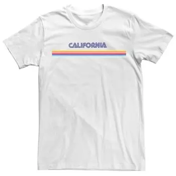 Мужская футболка California в разноцветную винтажную полоску Licensed Character