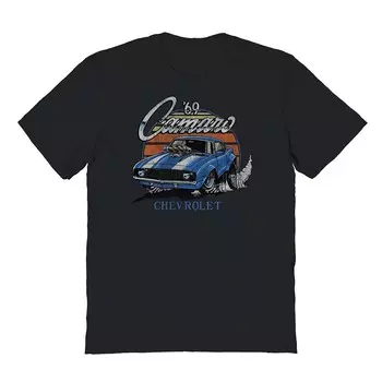 Мужская футболка Camaro 69 Vintage с графическим рисунком Licensed Character, черный