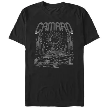 Мужская футболка Camaro Desert с графическим рисунком Licensed Character, черный