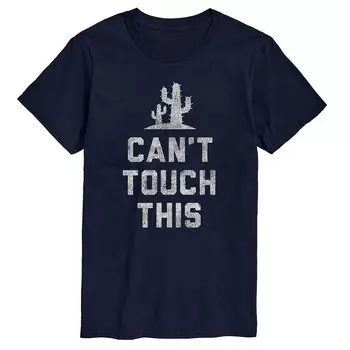 Мужская футболка Can't Touch This Cactus с рисунком кактуса Licensed Character, темно-синий