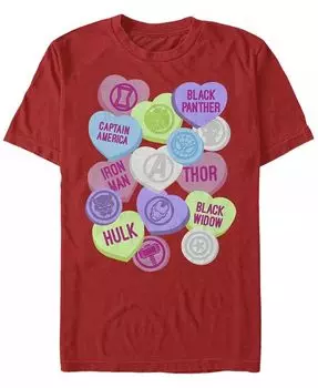 Мужская футболка Candy Icons Marvel с коротким рукавом и круглым вырезом Fifth Sun, красный