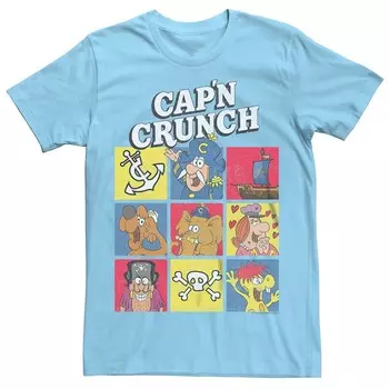 Мужская футболка Cap'n Crunch Portraits Licensed Character, цвет Light Blue