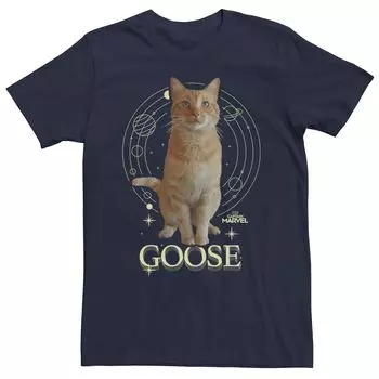 Мужская футболка Captain Goose с космическим рисунком и полным портретом Marvel