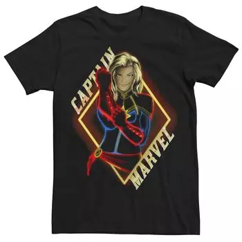 Мужская футболка Captain Marvel с неоновым светом Licensed Character