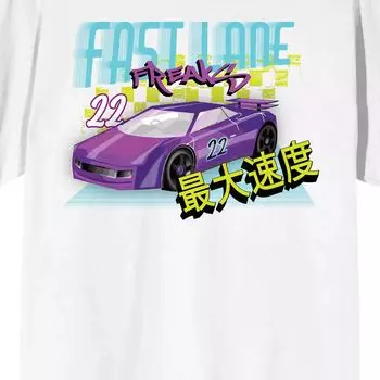 Мужская футболка Car Fanatic фиолетового цвета с гоночным автомобилем Fast Lane Freaks Licensed Character