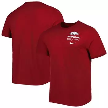 Мужская футболка Cardinal Arkansas Razorbacks Team Practice Performance Performance Nike
