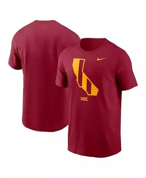 Мужская футболка Cardinal USC Trojans Campus State Shape Nike, красный