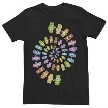 Мужская футболка Care Bears Care Bears, радужная спиральная футболка Licensed Character