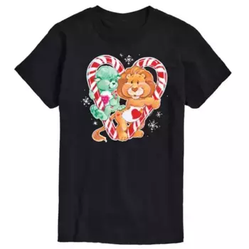 Мужская футболка Care Bears Cousins с рисунком в виде сердца-леденца Licensed Character, черный