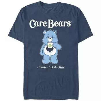 Мужская футболка Care Bears I Woke Up Like This с рисунком Licensed Character, цвет Navy Heather