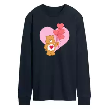 Мужская футболка Care Bears с длинным рукавом и принтом нежного сердца Licensed Character, синий