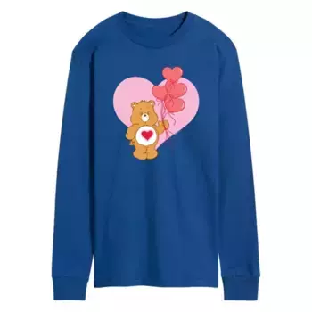 Мужская футболка Care Bears с длинным рукавом и принтом нежного сердца Licensed Character, цвет royal blue