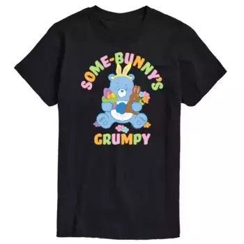 Мужская футболка Care Bears "Сердитый зайка" с принтом Licensed Character, черный