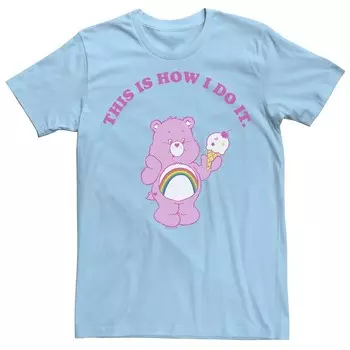 Мужская футболка Care Bears This Is How I Do It Cheer Bear Licensed Character, цвет Light Blue