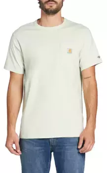 Мужская футболка Carhartt с короткими рукавами и карманами Force, цвет Tender Greens
