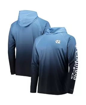 Мужская футболка carolina blue north carolina tar heels terminal tackle omni-shade upf 50 с длинным рукавом и капюшоном Columbia, светло-синий