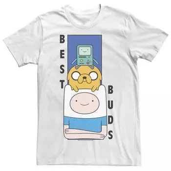 Мужская футболка Cartoon Network Adventure Time Finn Jake BMO Best Buds Licensed Character