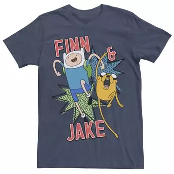 Мужская футболка Cartoon Network Adventure Time Finn & Jake Kapows Licensed Character