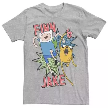 Мужская футболка Cartoon Network Adventure Time Finn & Jake Kapows Licensed Character