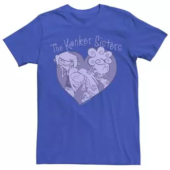 Мужская футболка Cartoon Network Ed, Edd & Eddy The Kanker Sisters фиолетового цвета с сердечком и портретом Licensed Character