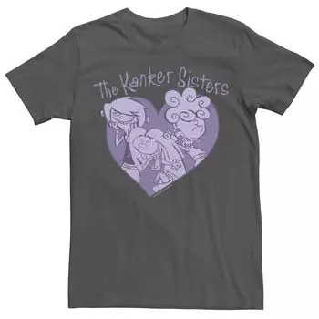 Мужская футболка Cartoon Network Ed, Edd & Eddy The Kanker Sisters фиолетового цвета с сердечком и портретом Licensed Character