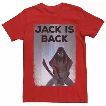 Мужская футболка Cartoon Network Samurai Jack Jack Is Back Rainwater Licensed Character, красный
