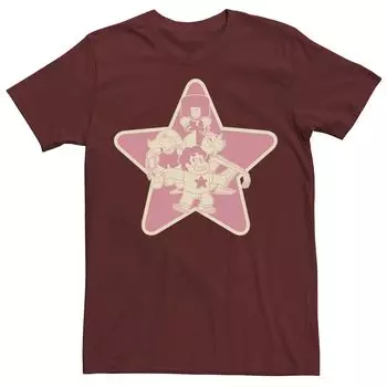 Мужская футболка Cartoon Network Steven Universe с гранатом и аметистом с жемчугом Steven Group Shot Licensed Character