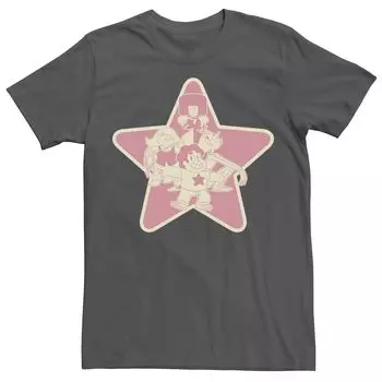 Мужская футболка Cartoon Network Steven Universe с гранатом и аметистом с жемчугом Steven Group Shot Licensed Character
